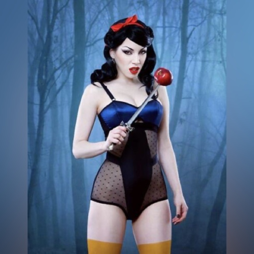 Rare KISS ME DEADLY KMD Waist High Bodysuit SHAPEWEAR Girdle